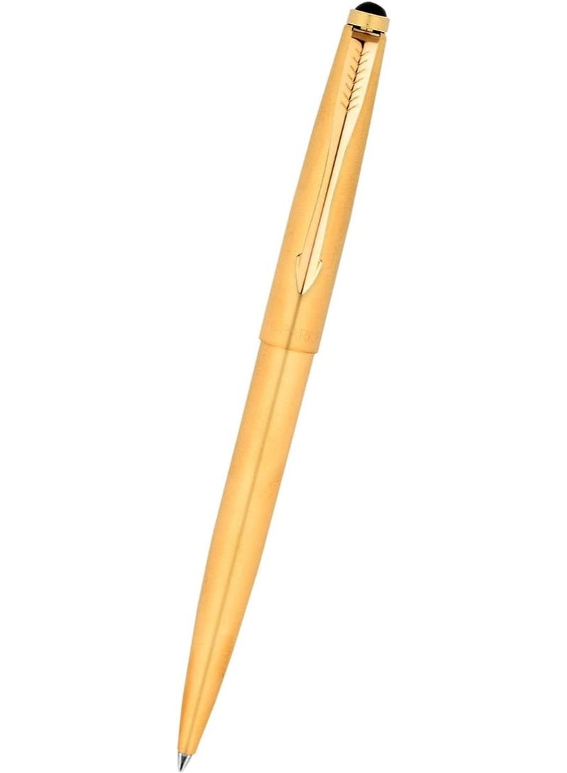 Parker Galaxy Gold Ball Pen with Blue Ink – Premium Luxury Writing Instrument for Office, School & Gifting – Smooth Writing, Elegant Design, Refillable Ballpoint Pen - Image 3